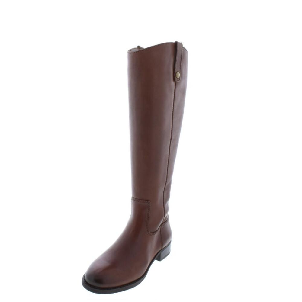 Leather Camel Knee Boots 12 Wide NIB